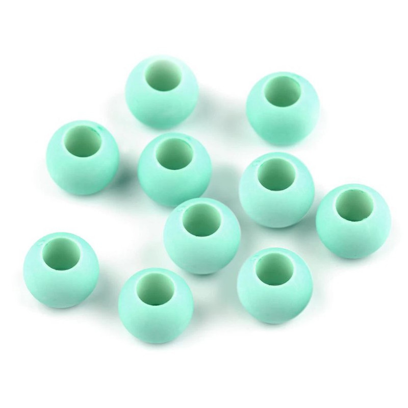 PLASTIČNE KROGLICE 10x12mm MINT