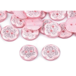 Roža z bleščicami 13MM ROZA