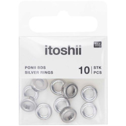 Beads 9x3,5 mm 10 kosov silver