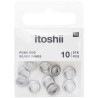Beads 9x3,5 mm 10 kosov silver