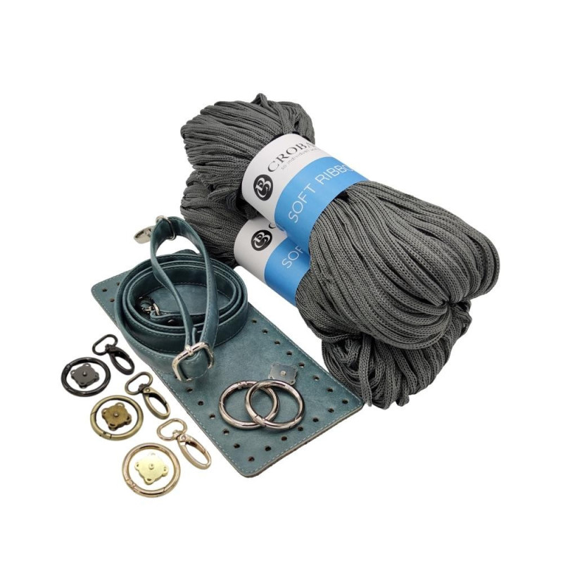 KOMPLET NICOLE petrol / grey