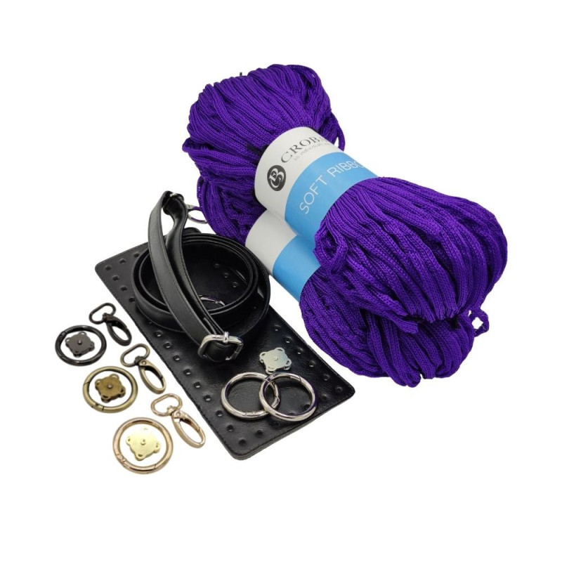 KOMPLET NICOLE black / lila