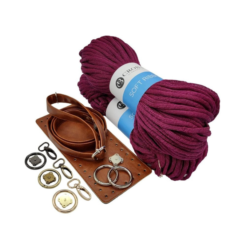 KOMPLET NICOLE cognac / bordeaux