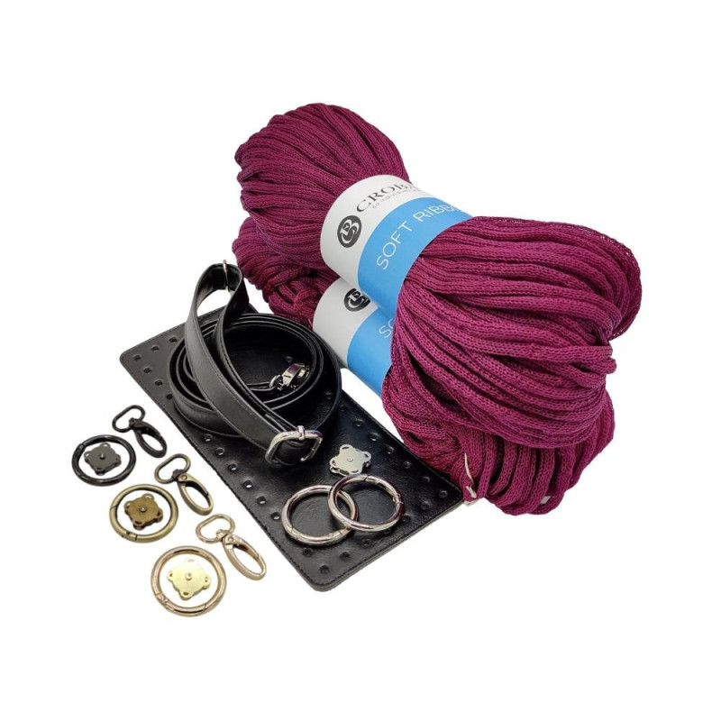 KOMPLET NICOLE black / bordeaux