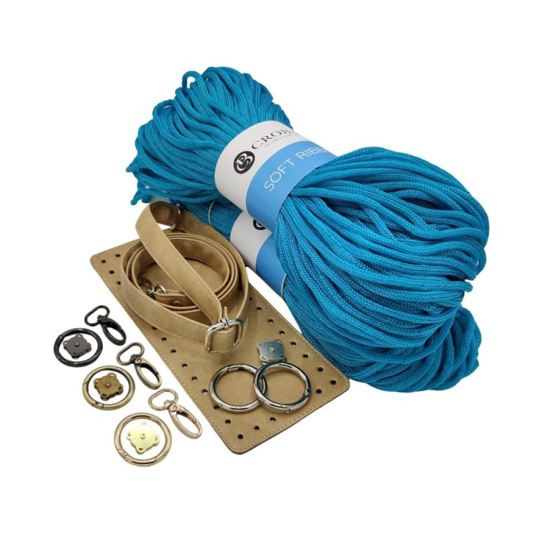 KOMPLET NICOLE beige / turquoise