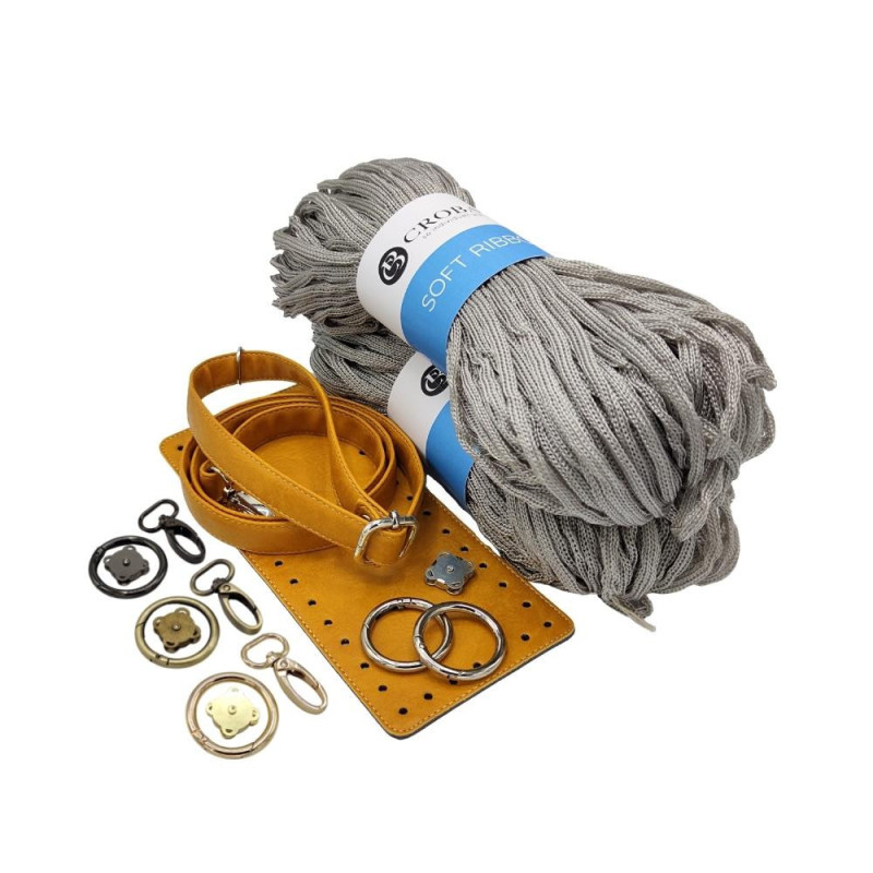 KOMPLET NICOLE mustard / silvergrey