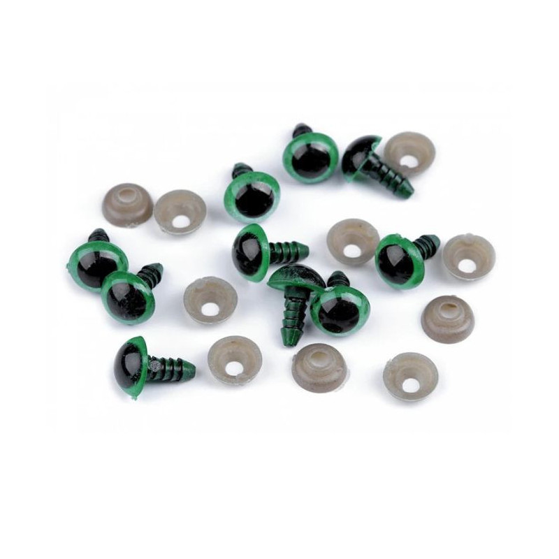 VARNOSTNE OČI 10mm GREEN