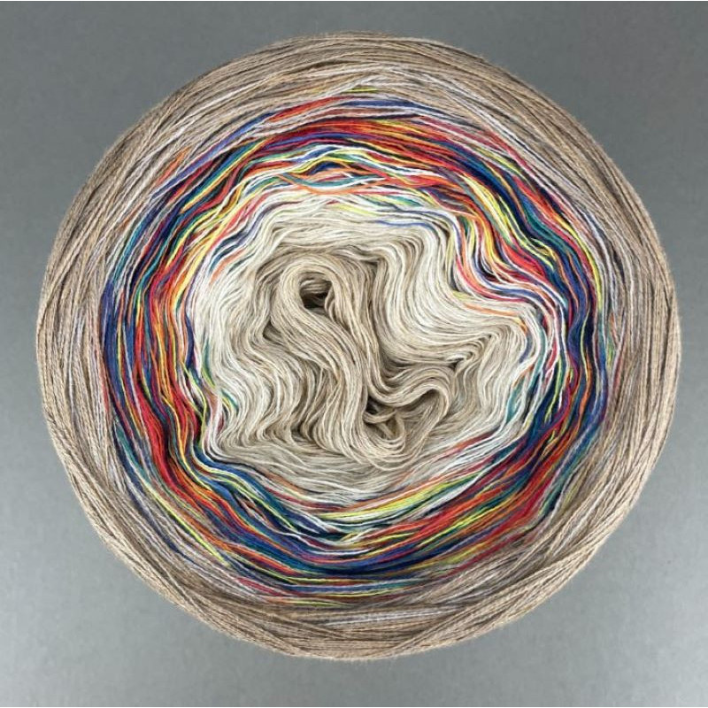 LoLa 60/40 GRADIENT YARN, 4 niti, COOKIES GRAVEL