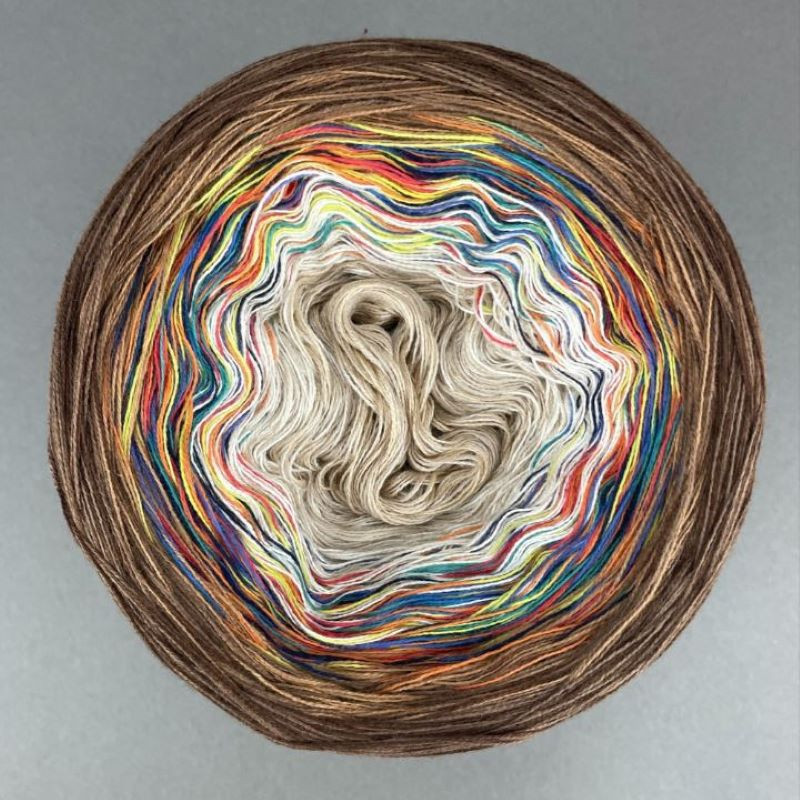 LoLa 60/40 GRADIENT YARN, 4 niti, COOKIES NUT