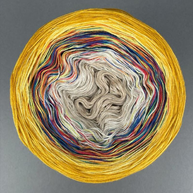 LoLa 60/40 GRADIENT YARN, 4 niti, COOKIES CURRY