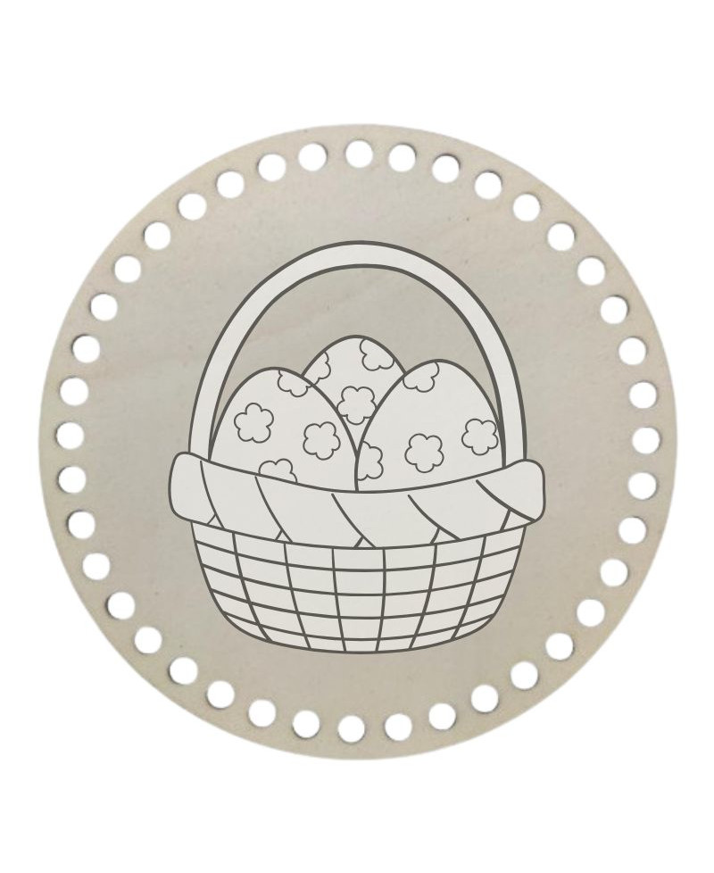 LESENO DNO ZA IZDELAVO KOŠARIC Z GRAVIRANIM MOTIVOM - VELIKA NOČ 3