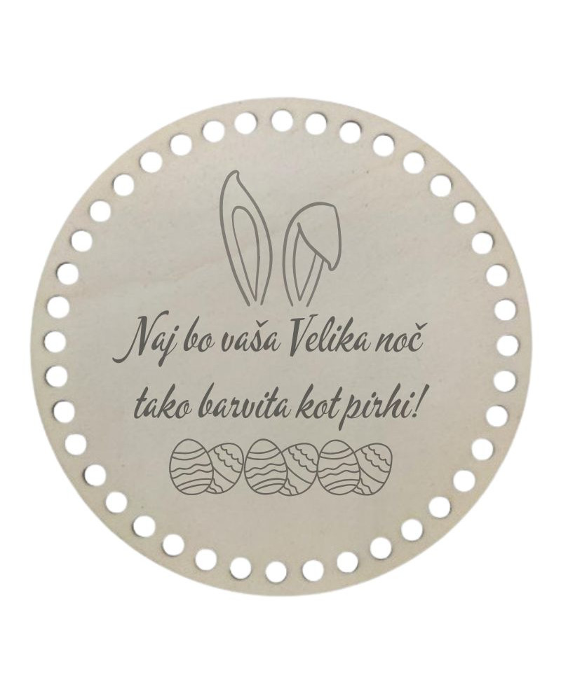 LESENO DNO ZA IZDELAVO KOŠARIC Z GRAVIRANIM MOTIVOM - VELIKA NOČ 12