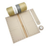 KOMPLET ZA IZDELAVO DENARNICE almond milk / mettalic cord flax